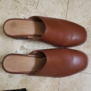 Madewell Brown Leather Mules